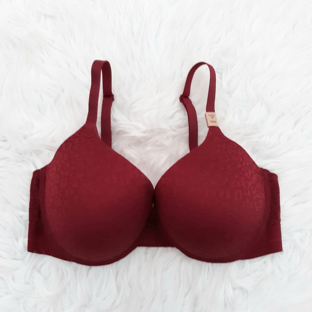 Victoria's Secret Leopard Print Maroon Push Up Bra